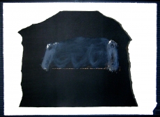 Antoni Tàpies: L. in schwarz, braun, blau, grünlichgrau u. siena