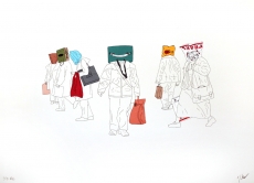 Esther Partegas: Shopping Heads 4
