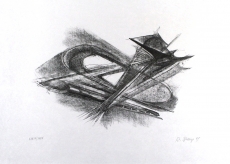 Rudolf Belling: Entwurf für Metallplatten und Draht I (3), 1967