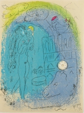 Marc Chagall: Mère et enfant devant Notre-Dame, 1952
