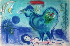 Marc Chagall: Paysage ou Coq, 1958