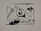 Bram van Velde: Lithographie en noir et blanc, 1939