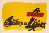 Antoni T�pies: Als mestres de Calalunya, 1974 (100x140 cm)