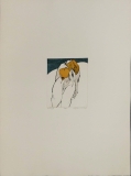 Wolff Buchholz: Kleine Figur vor Horizont, 1969