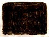 Antoni Tàpies: L. in schwarz, Siena-braun und rot, 1963