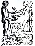 A.R. Penck: Ergebnis, 1989 (158 x 126 cm)